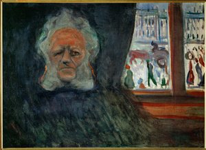 Henrik Ibsen, dichter. 1898 (olieverf op doek) door Edvard Munch