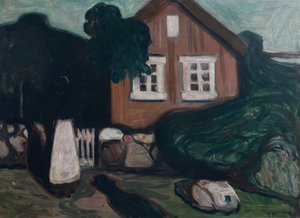 Huis in maanlicht
