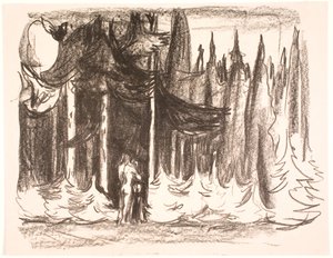 In het bos door Edvard Munch