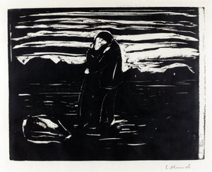 De Kus in het Veld door Edvard Munch