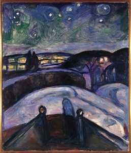 Sterrennacht door Edvard Munch