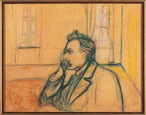 Portret van Friedrich Nietzsche door Edvard Munch