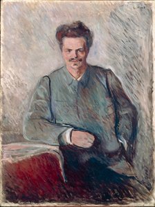 Portret van Johan August Strindberg door Edvard Munch