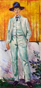 Portret van de schilder Ludvig Karsten door Edvard Munch