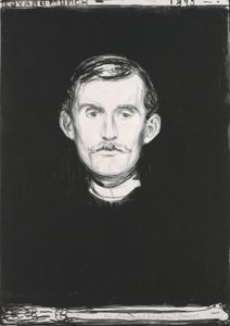 Zelfportret met Skeletarm door Edvard Munch