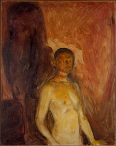 Zelfportret in de hel door Edvard Munch