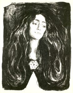 De Broche. Eva Mudocci door Edvard Munch
