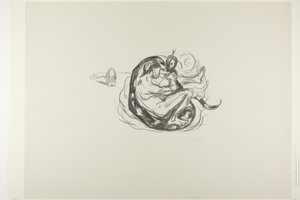 De slang wordt gedood door Edvard Munch