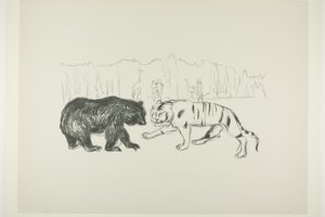 De tijger en de beer door Edvard Munch