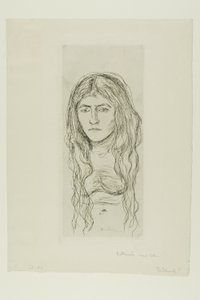 Vrouw met lang haar door Edvard Munch