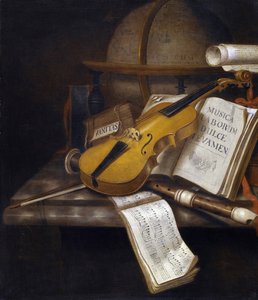 Vanitas Stilleven door Edwaert Colyer or Collier
