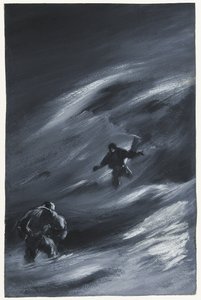 Gevangen in een sneeuwstorm