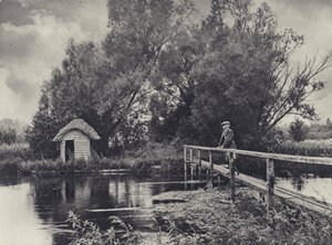Een hut aan het Leckford Water
