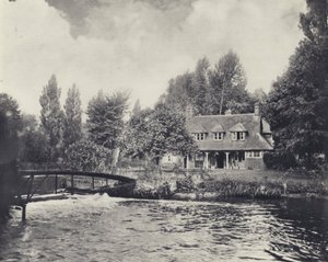 Thorney Weir Visserijhuis door Edward Alfred Barton