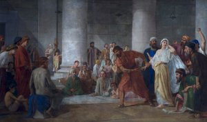 De overspelige vrouw, na 1860 door Edward Armitage