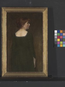 Portret van een jonge vrouw, circa 1887