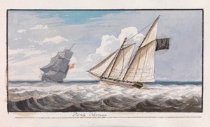 Piraten schoener, ca. 1805 door Edward Bamfylde Eagles