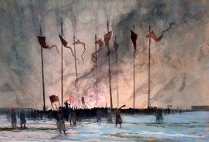 Begrafenis van Slachtoffers van de Russische Revolutie door Lintott door Edward Barnard Lintott