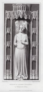Beeld van Koningin Philippa, in Westminster Abbey door Edward Blore