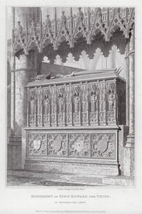 Monument van Koning Edward de Derde, in Westminster Abbey door Edward Blore