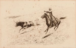 Einde van de race (de lange worp) door Edward Borein