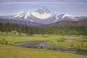 In de Cascade Mountains, 1931 door Edward Bruce