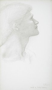 Hoofd van een man door Edward Burne-Jones