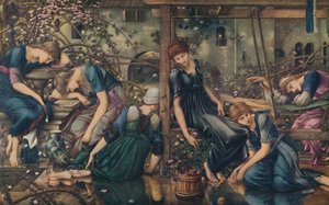 De Briar Rose, De Tuin Hof, ca. 1890, 1922 door Edward Burne Jones