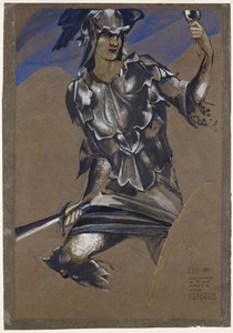 De Perseus-serie - Studie van Perseus in harnas voor Het vinden van Medusa