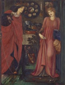 Eerlijke Rosamund en Koningin Eleanor door Edward Burne Jones
