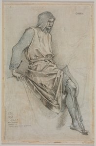 Studie voor het Falen van Gawain uit de Heilige Graal Tapijten door Edward Burne Jones