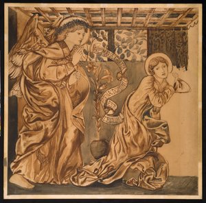 De Annunciatie door Edward Burne Jones