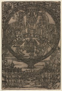 Het Laatste Oordeel in aanwezigheid van de heiligen en de aartsengel Michaël door Edward Burne Jones