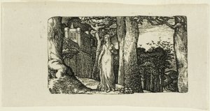 De dame en de roeken door Edward Calvert