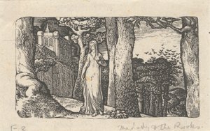 De Dame en de Roeken door Edward Calvert