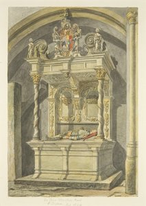 Monument voor Sir John Newton, Bart., in de Bristol Cathedral door Edward Cashin