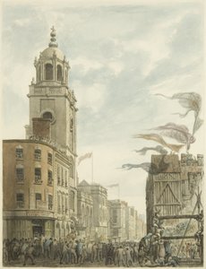 Het leggen van de eerste steen van het nieuwe Raadhuis door Edward Cashin