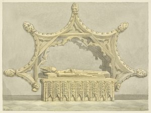 Graf van abt Knowles in de kathedraal van Bristol door Edward Cashin