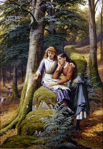Twee Meisjes in een Landschap