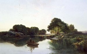 Een Bebost Rivierlandschap