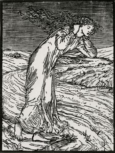 Psyche die zichzelf in de rivier werpt door Edward Coley (after) Burne Jones