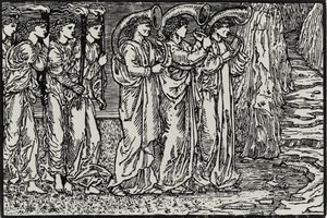 De Processie naar de Heuvel door Edward Coley (after) Burne Jones