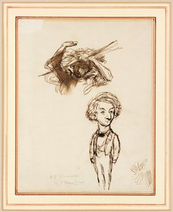 Karikatuur van Algernon Charles Swinburne