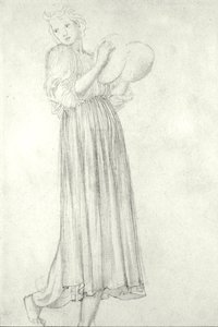 Meisje met cimbalen door Edward Coley Burne Jones