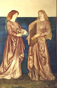 St. Dorothea en St. Cecilia door Edward Coley Burne Jones