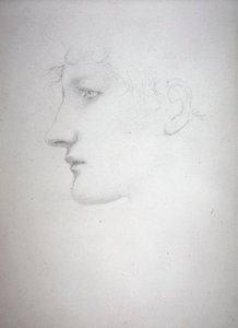 Studie van een hoofd - Bessie Keane, ca. 1893 door Edward Coley Burne Jones