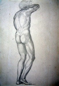 Studie van een staande naakt, c.1873