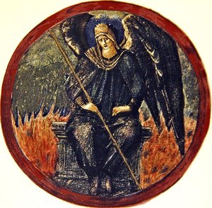 Het Bloemenboek: XXVII. Zwarte Aartsengel door Edward Coley Burne Jones
