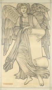Engel met Rol - figuur nummer negen, 1880 door Edward Burne Jones