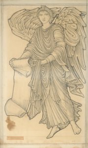 Engel met Rol - figuur nummer tien, 1880 door Edward Burne Jones